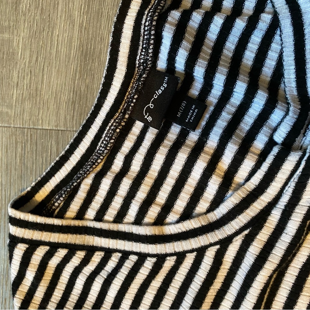 Black and White Striped Top